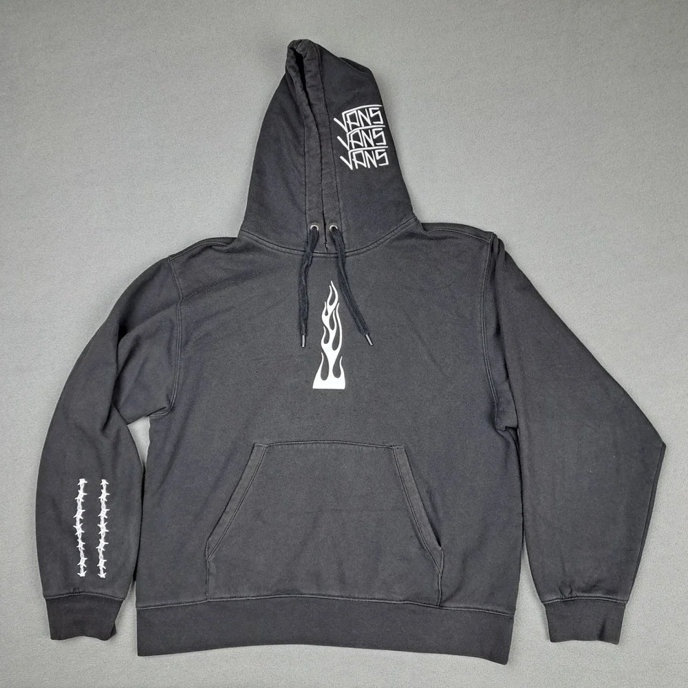 Vans Elijah Berle Hoodie Mens Small Black Loose Fit Sweater Skater Grunge Street